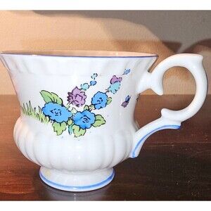 Vintage Crown Staffordshire English Gainsboro Tea Cup Bone China England - Mint!